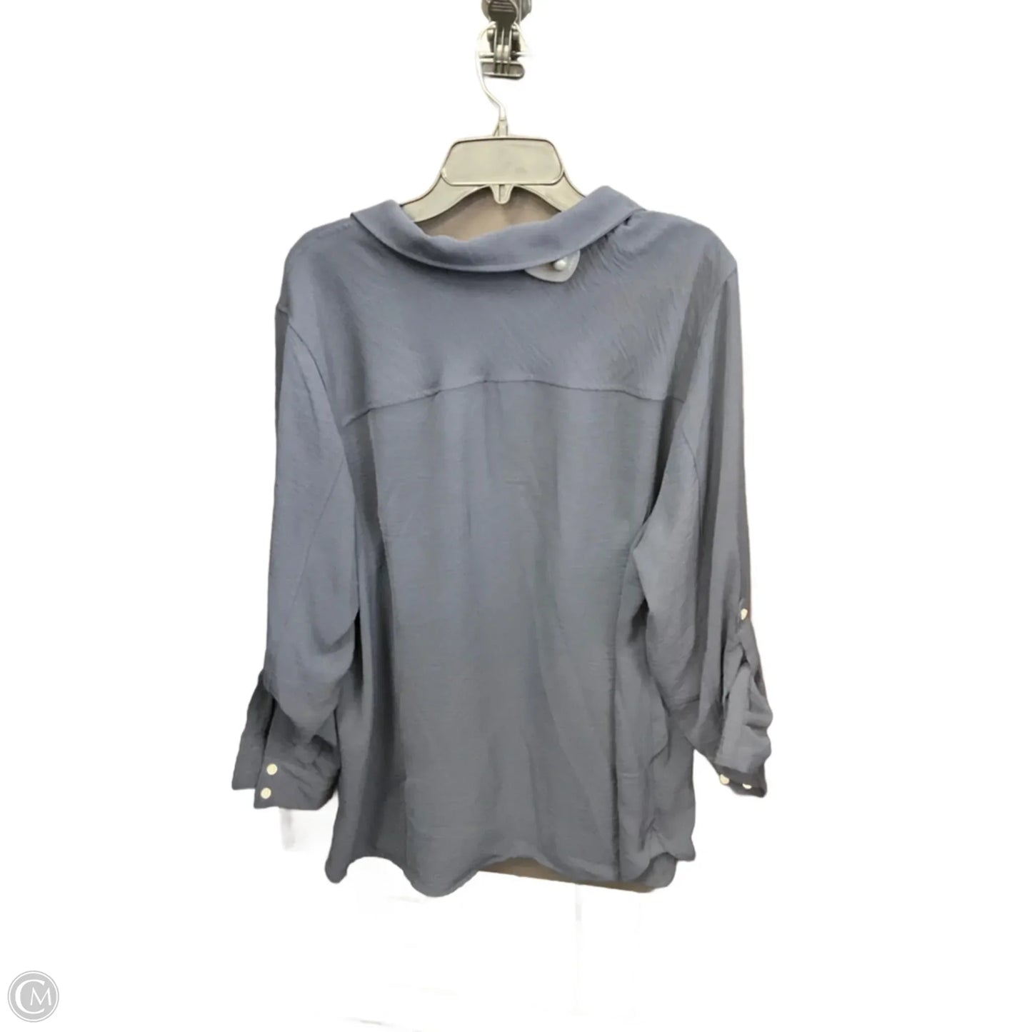 Blouse Long Sleeve By Tommy Hilfiger In Navy, Size: 1x