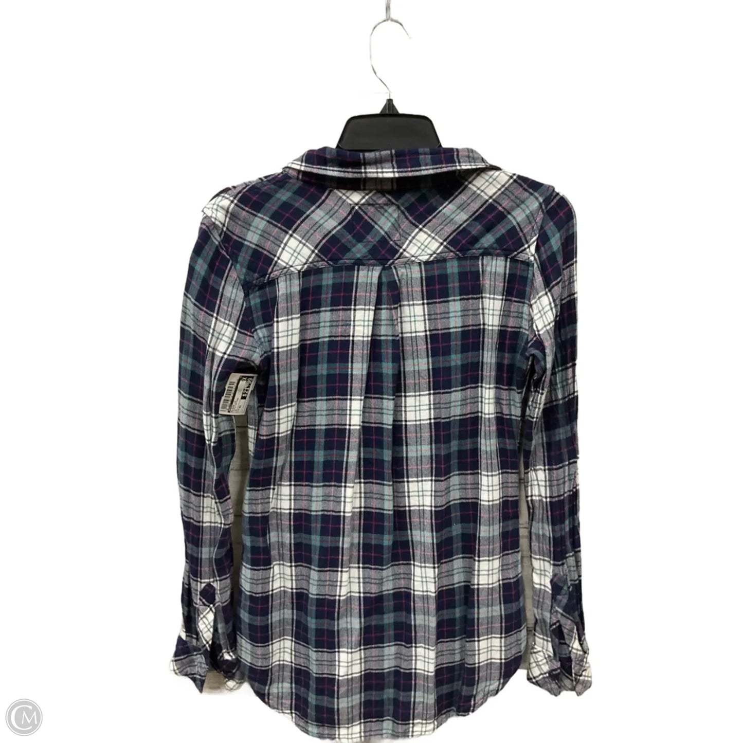 Blouse Long Sleeve By Rails In Plaid Pattern, Size: Xs