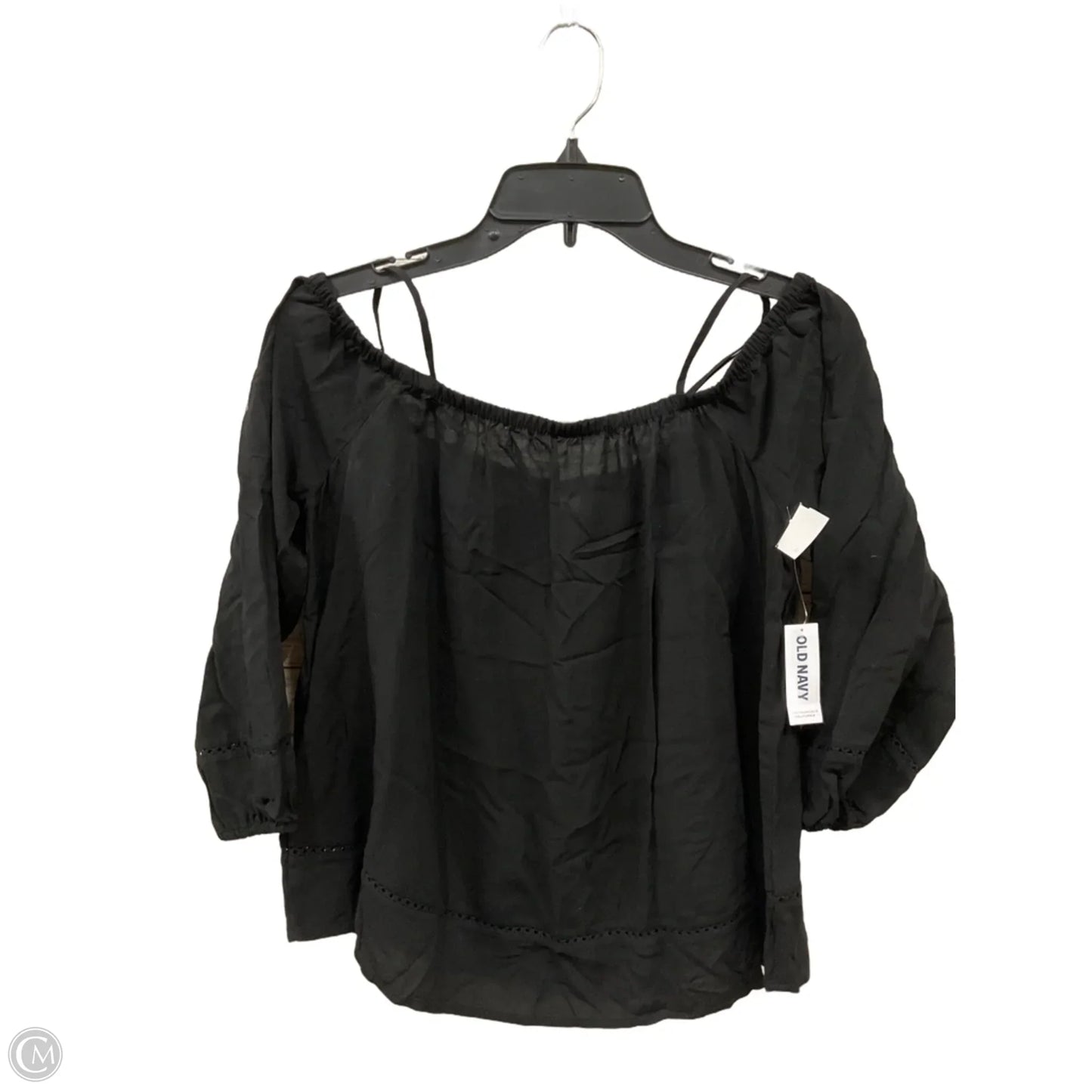 Top 3/4 Sleeve By Old Navy In Black, Size: S
