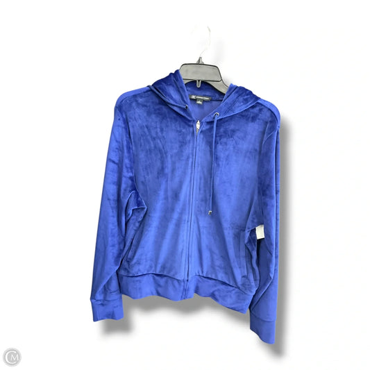Athletic Jacket By Inc In Blue, Size: L