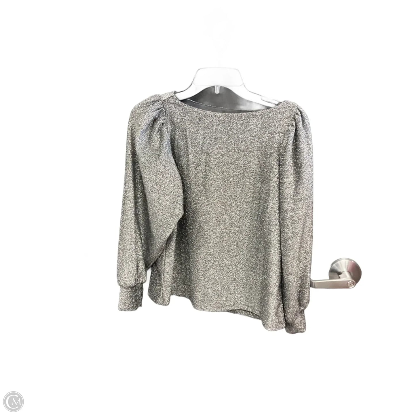Top Long Sleeve By Chicos In Silver, Size: M