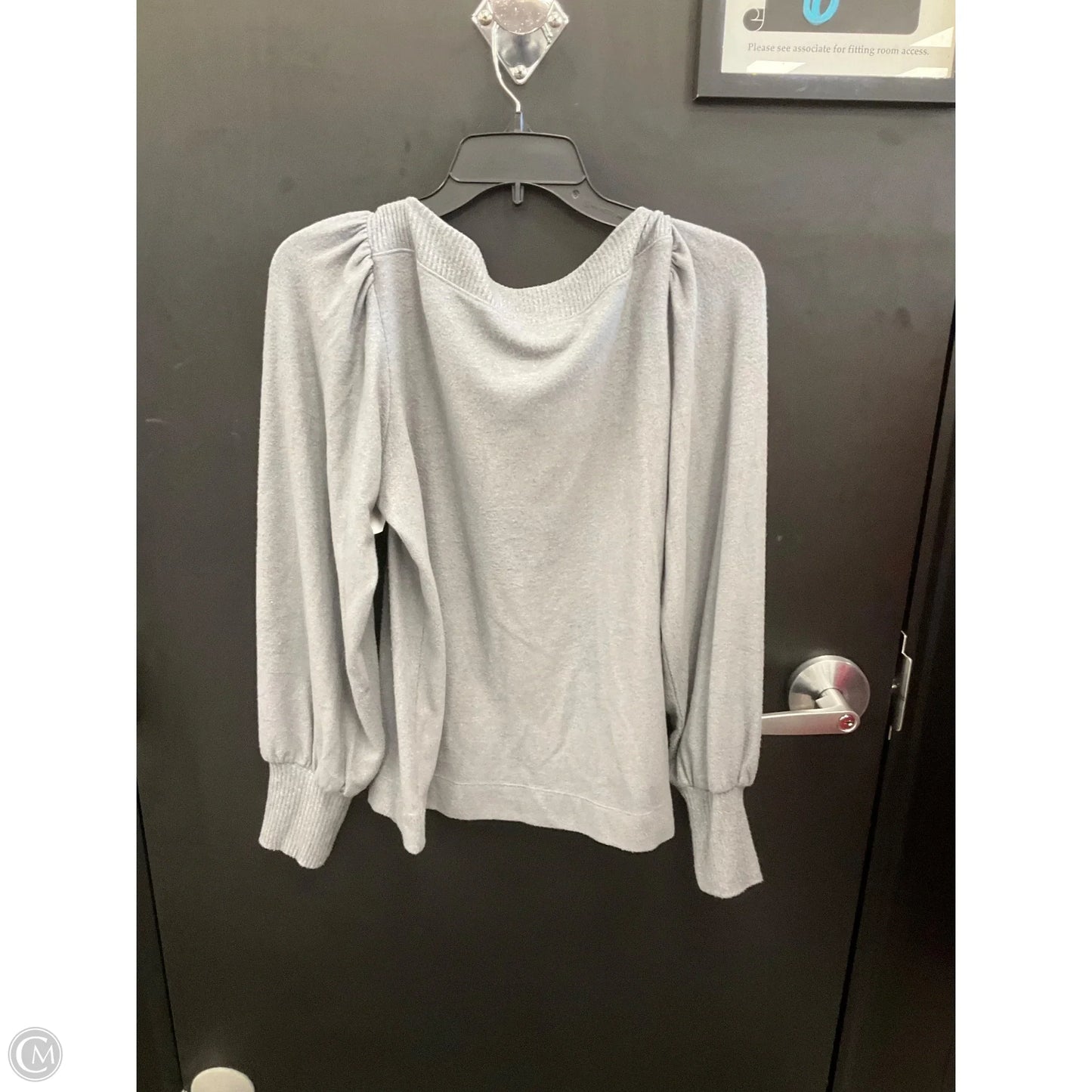 Top Long Sleeve By Loft In Grey, Size: M