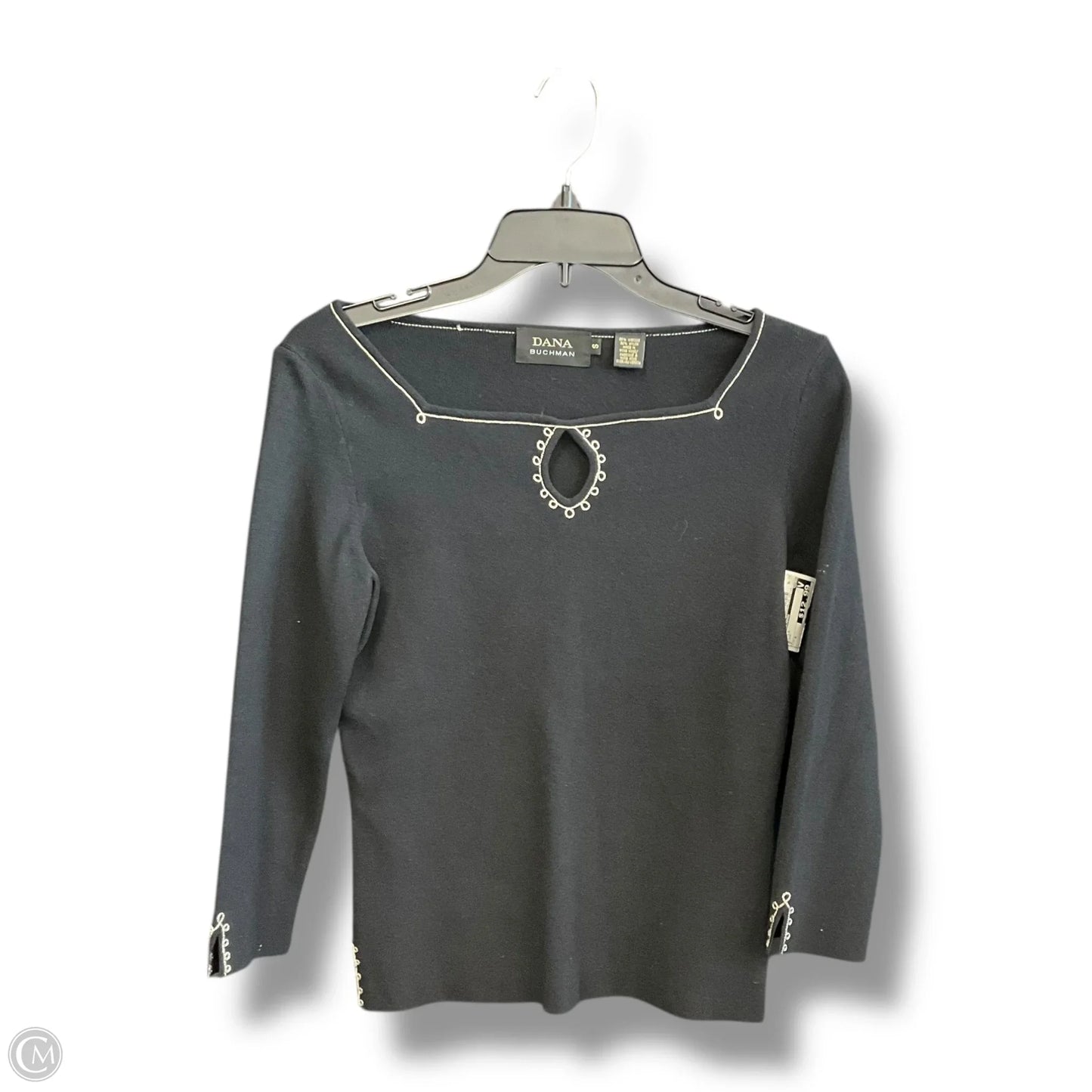 Top Long Sleeve By Dana Buchman In Black, Size: S
