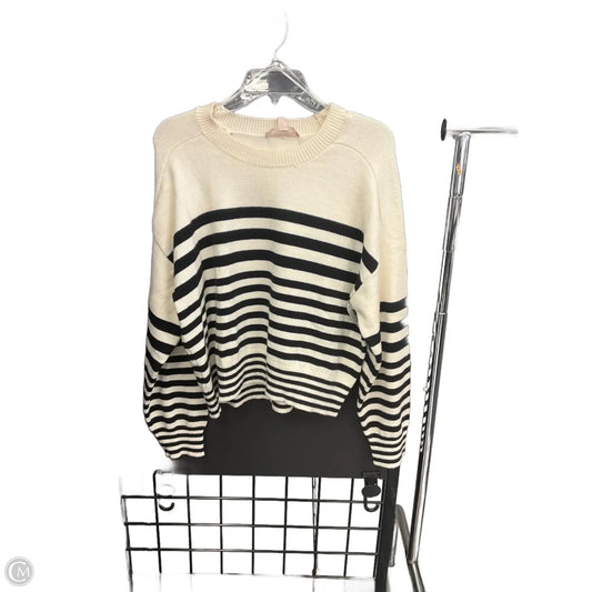 Sweater By Philosophy In Black & Cream, Size: L