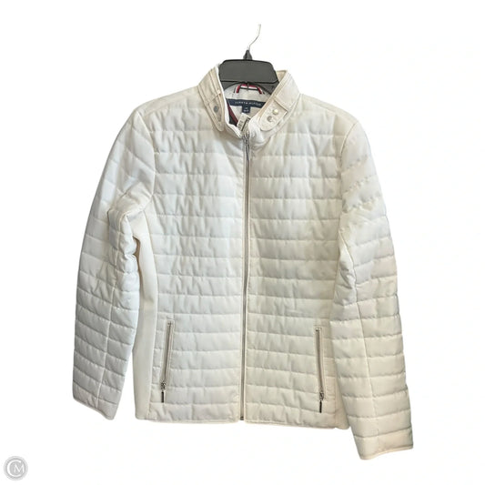 Coat Puffer & Quilted By Tommy Hilfiger In White, Size: L