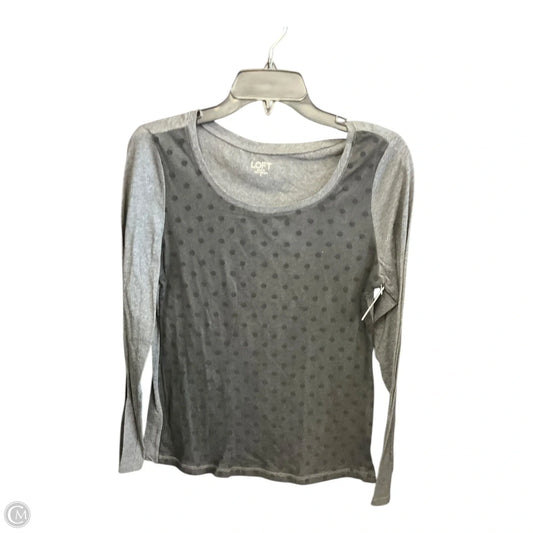 Top Long Sleeve By Loft In Black & Grey, Size: S
