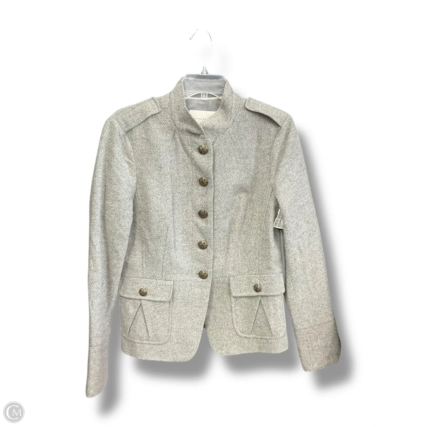 Blazer By Banana Republic In Grey, Size: 10