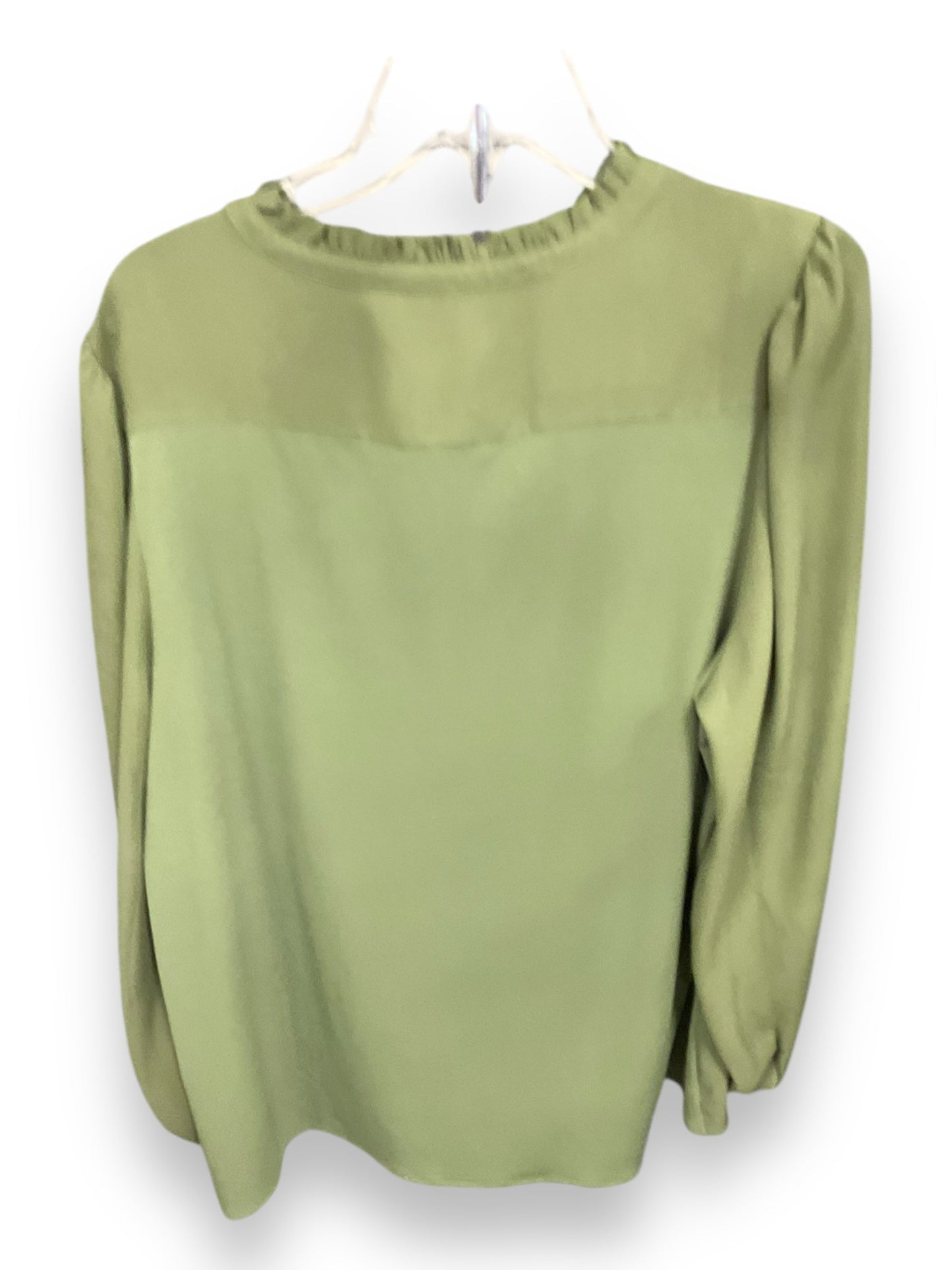 Blouse Long Sleeve By Ann Taylor In Green, Size: Xl