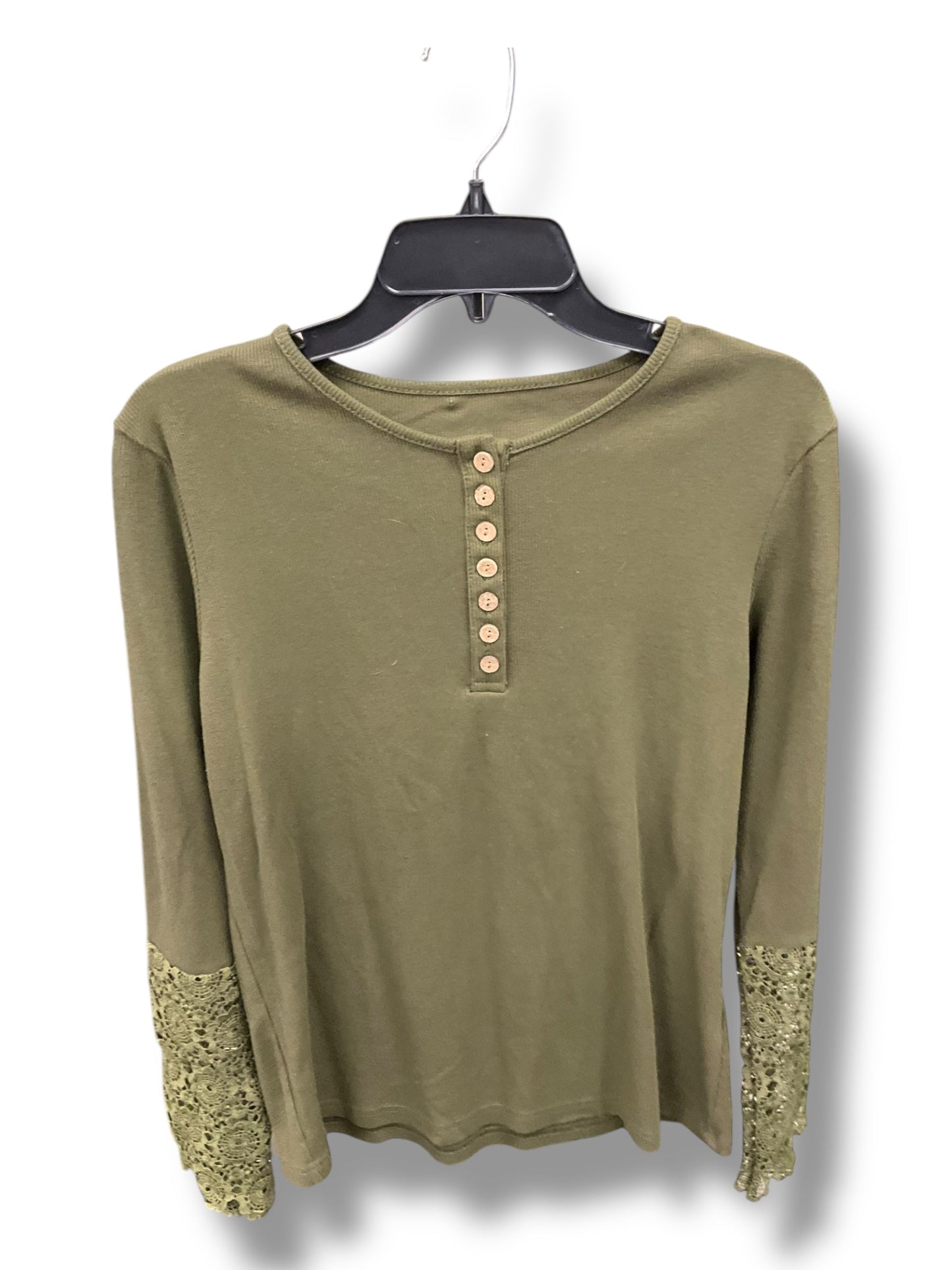 Top Long Sleeve By Clothes Mentor In Green, Size: Xl