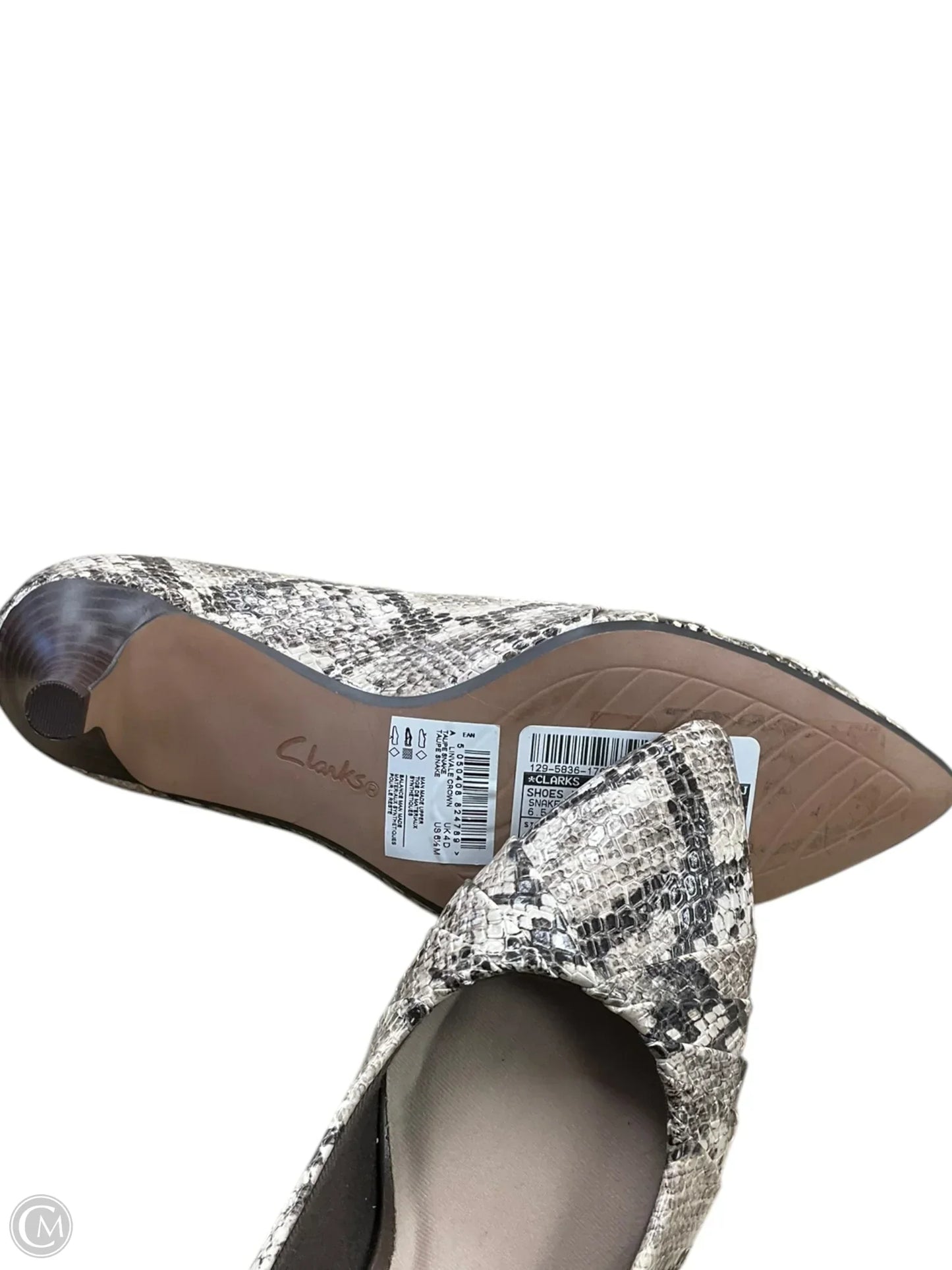 Shoes Heels Kitten By Clarks In Snakeskin Print, Size: 6.5