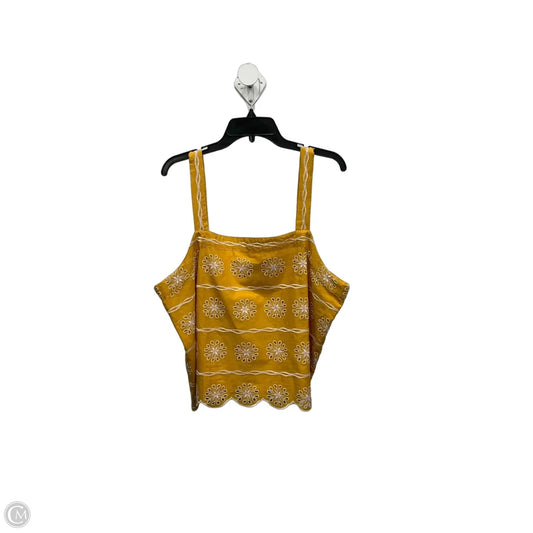 Top Sleeveless By Loft In Yellow, Size: Xl
