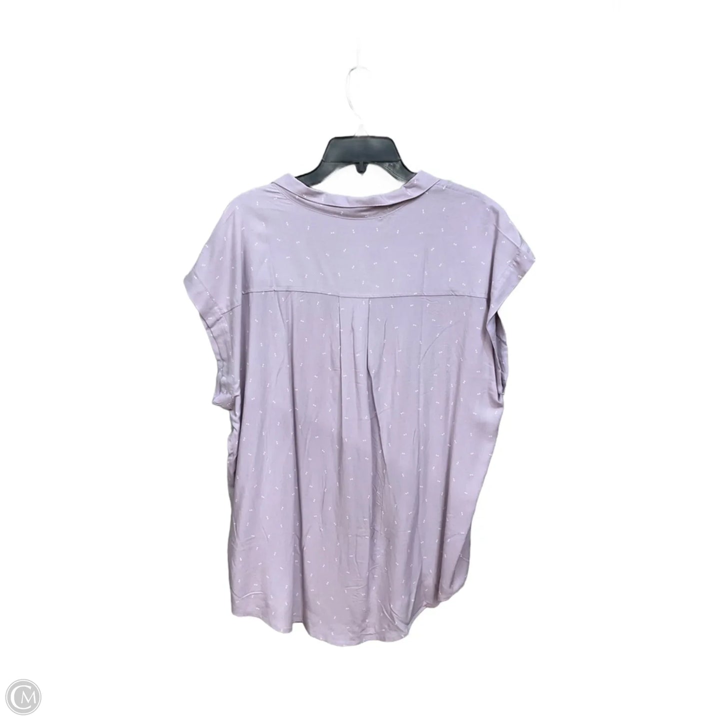 Blouse Short Sleeve By Jachs Girlfirend In Purple, Size: Xxl