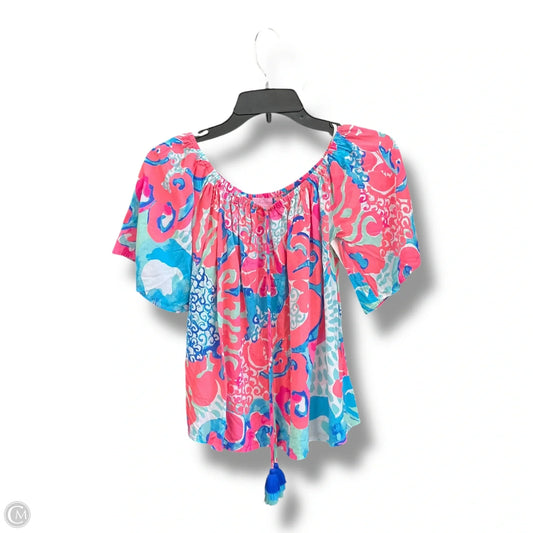 Top Short Sleeve Designer By Lilly Pulitzer In Multi-colored, Size: S