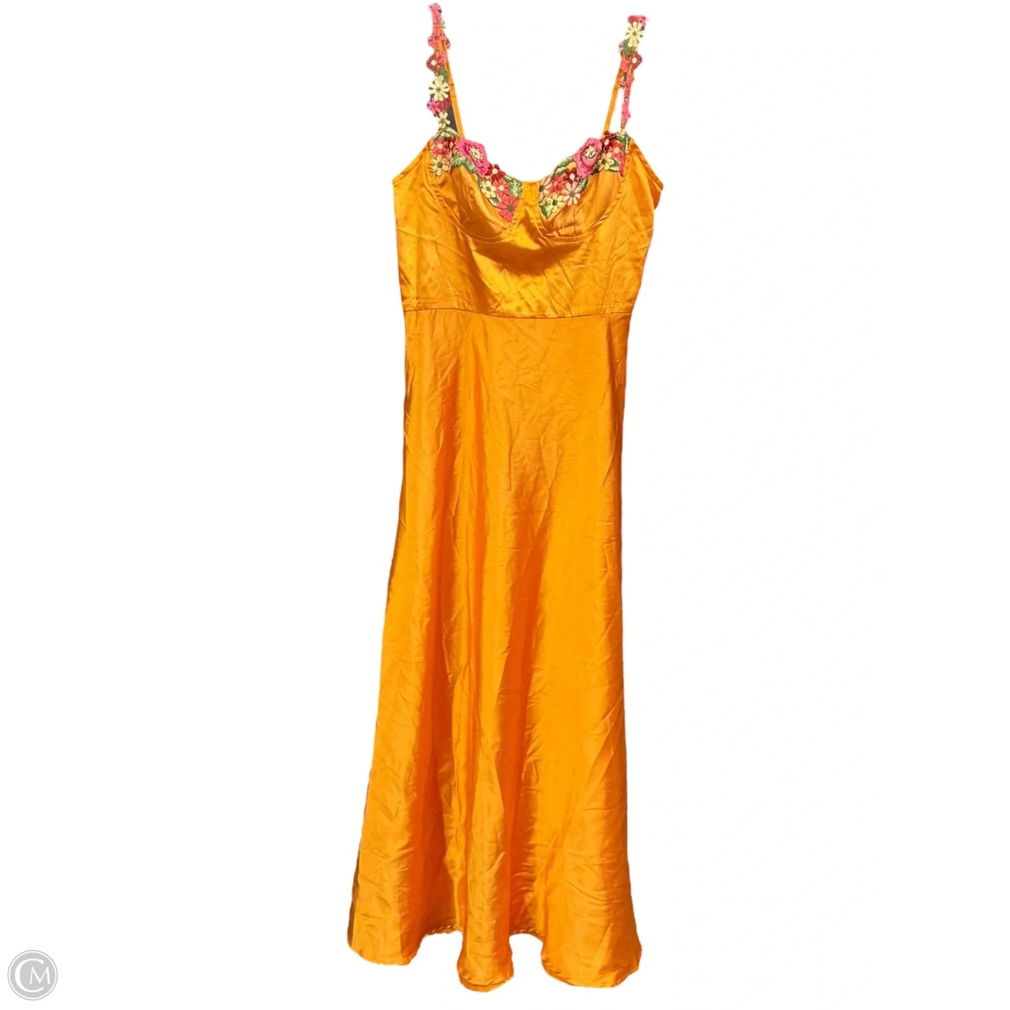 Dress Casual Midi By Clothes Mentor In Orange, Size: S