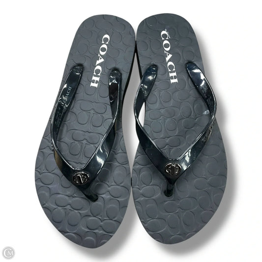 Sandals Designer By Coach In Black, Size: 5