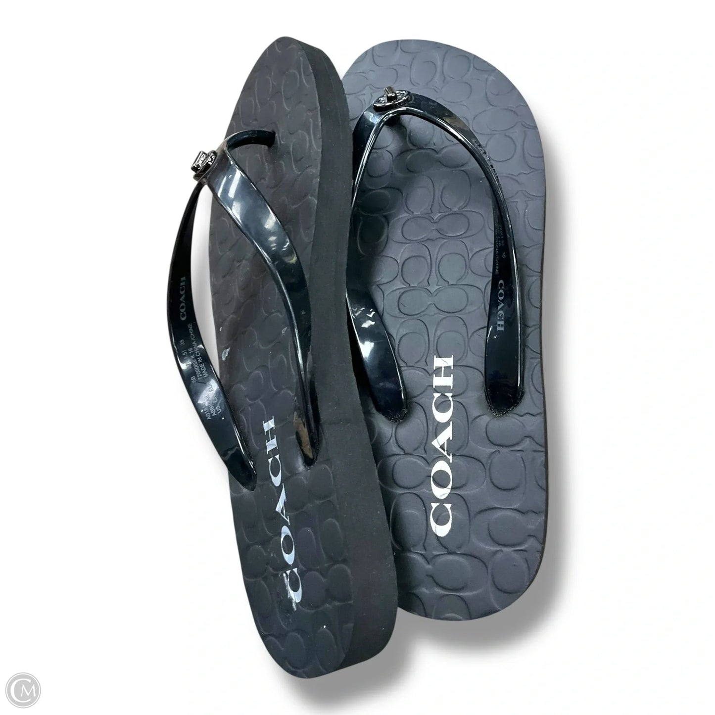 Sandals Designer By Coach In Black, Size: 5