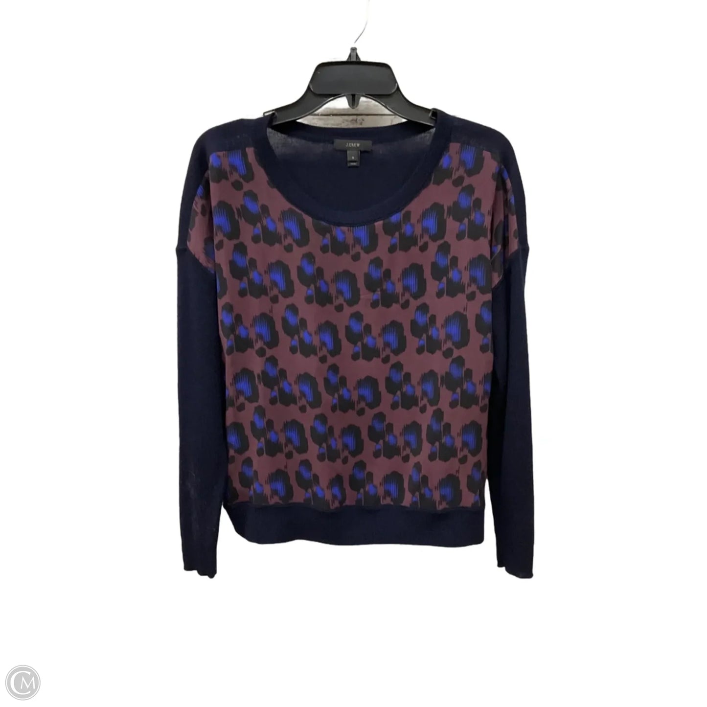 Top Long Sleeve By J. Crew In Blue & Brown, Size: S