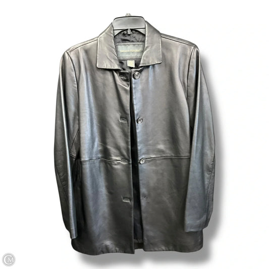Jacket Leather By Banana Republic In Black, Size: M