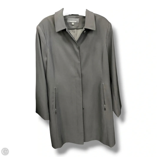Coat Trench Coat By Jones New York In Black, Size: L