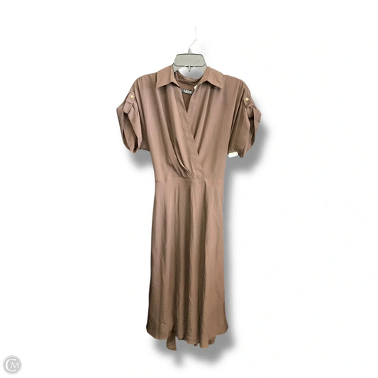 Dress Casual Midi By Lauren By Ralph Lauren In Brown, Size: S