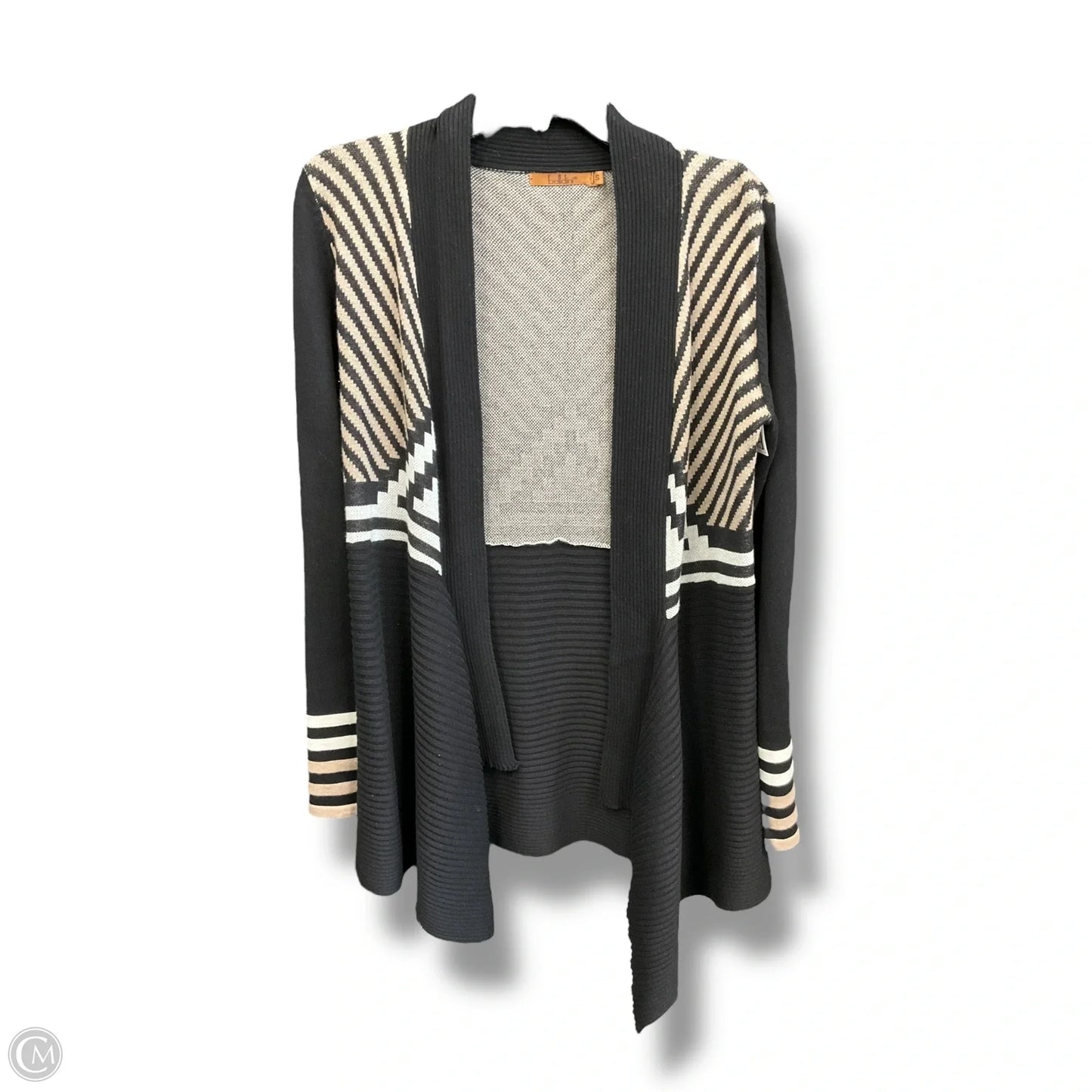 Cardigan By Belldini In Black & Cream, Size: S
