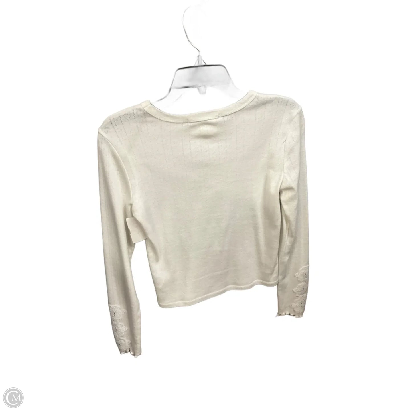 Top Long Sleeve Basic By Hippie Rose In Cream, Size: M