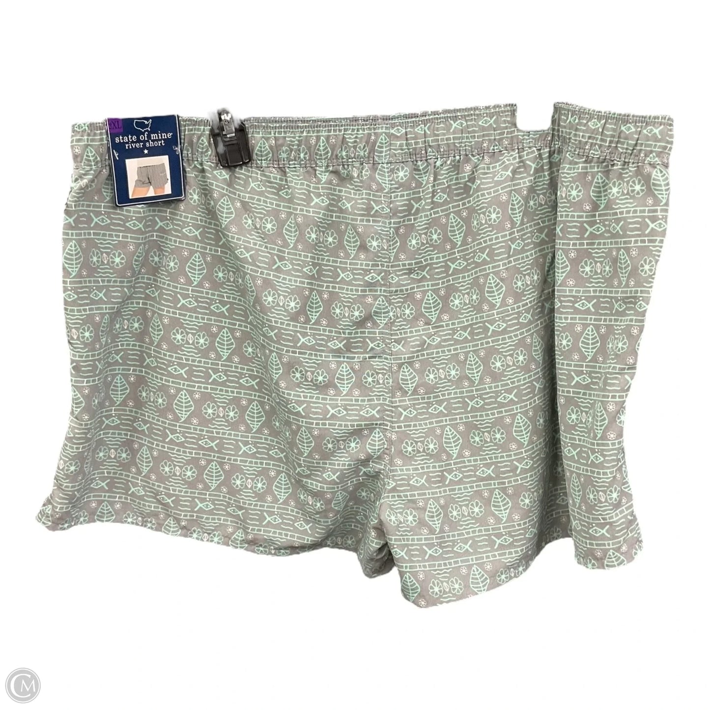 Shorts By Clothes Mentor In Green & Grey, Size: 2x