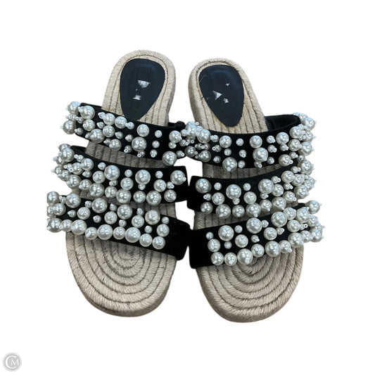 Sandals Heels Platform By Asos In Black & Tan, Size: 5