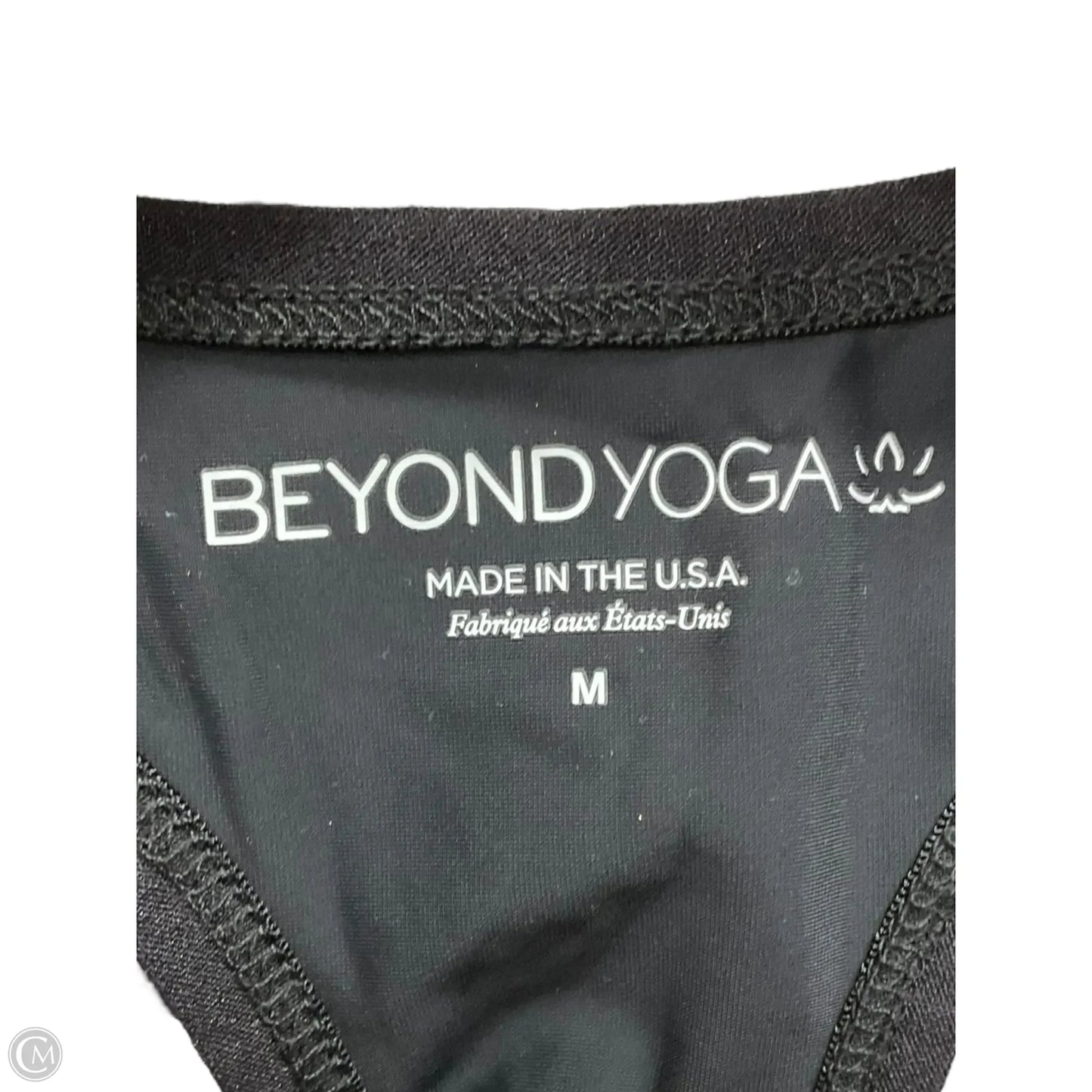 Athletic Bra By Beyond Yoga In Black, Size: M
