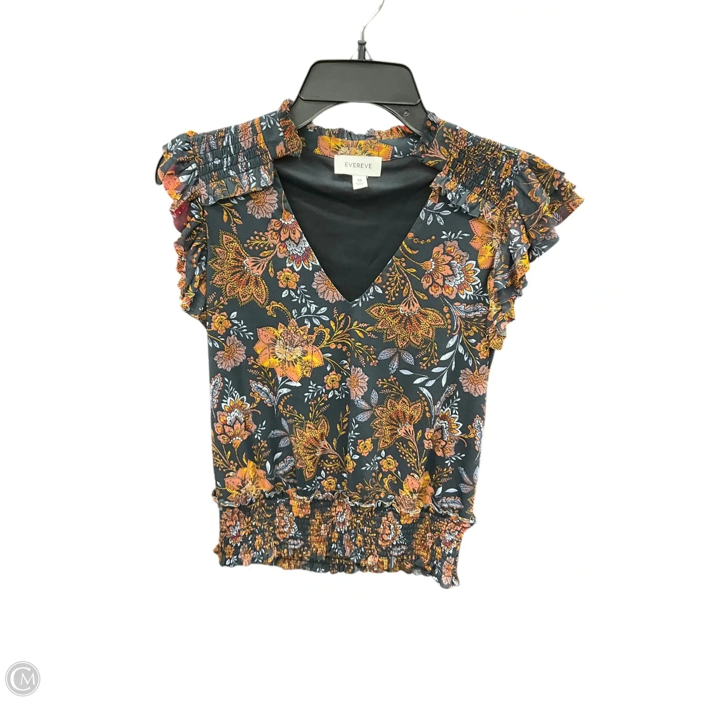 Top Sleeveless By Evereve In Floral Print, Size: Xs