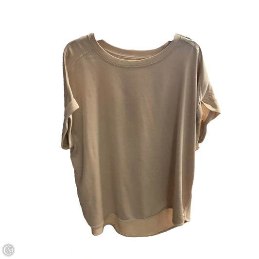 Top Short Sleeve By Cupio In Tan, Size: 1x