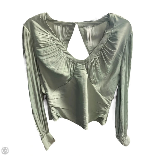 Top Long Sleeve By Anthropologie In Green, Size: M
