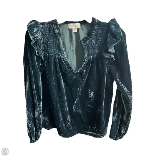 Top Long Sleeve By Evereve In Blue, Size: Xs