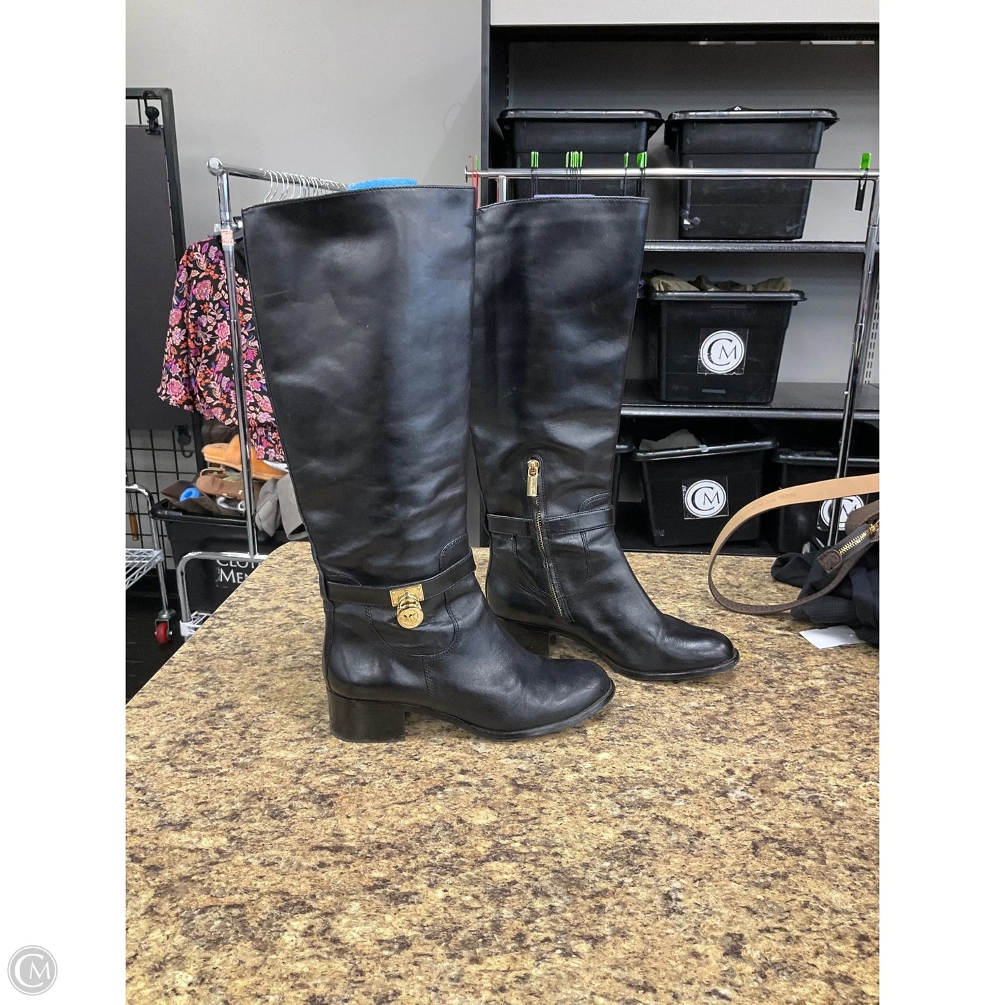 Boots Knee Heels By Michael By Michael Kors In Black, Size: 7.5