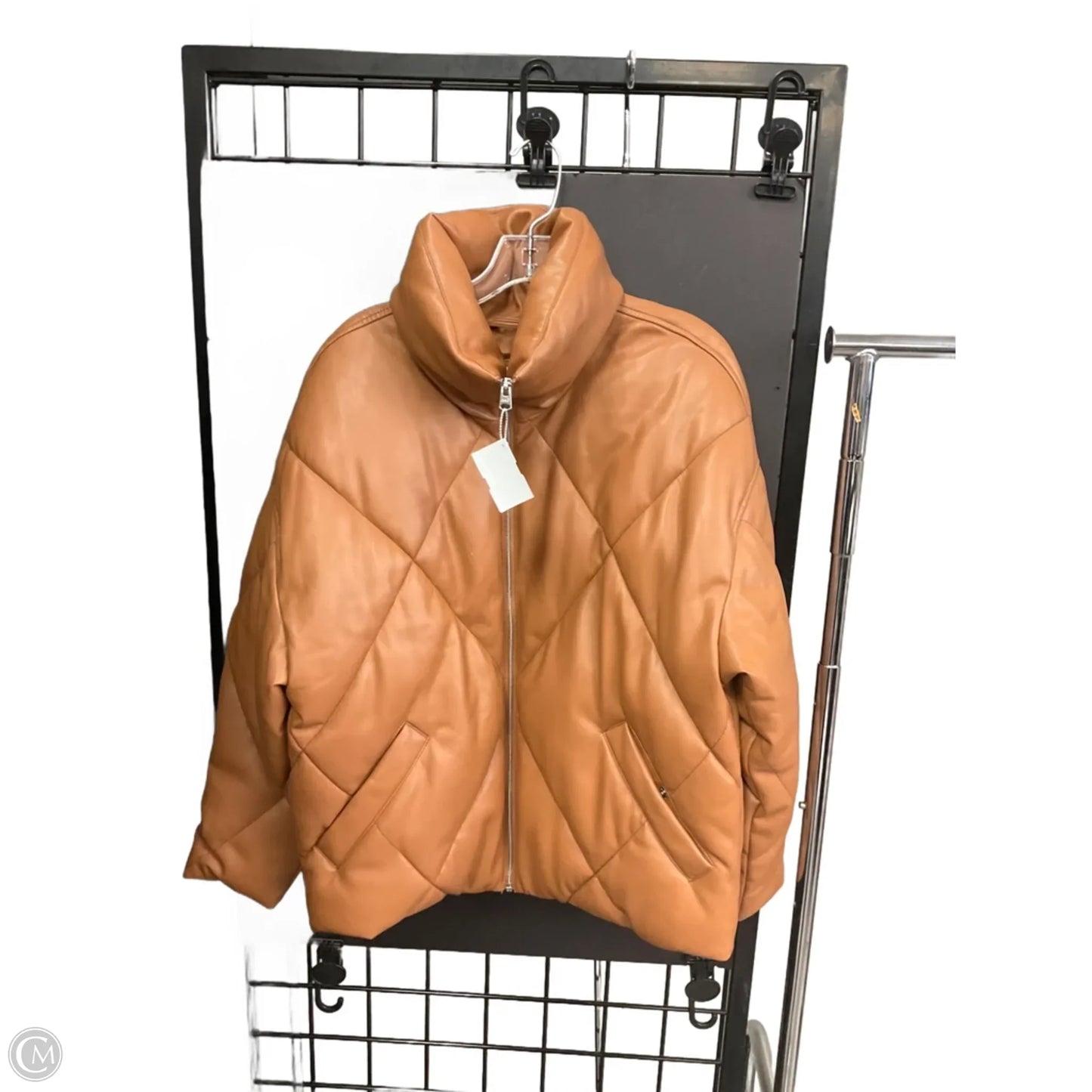 Jacket Puffer & Quilted By Abercrombie And Fitch In Brown, Size: M