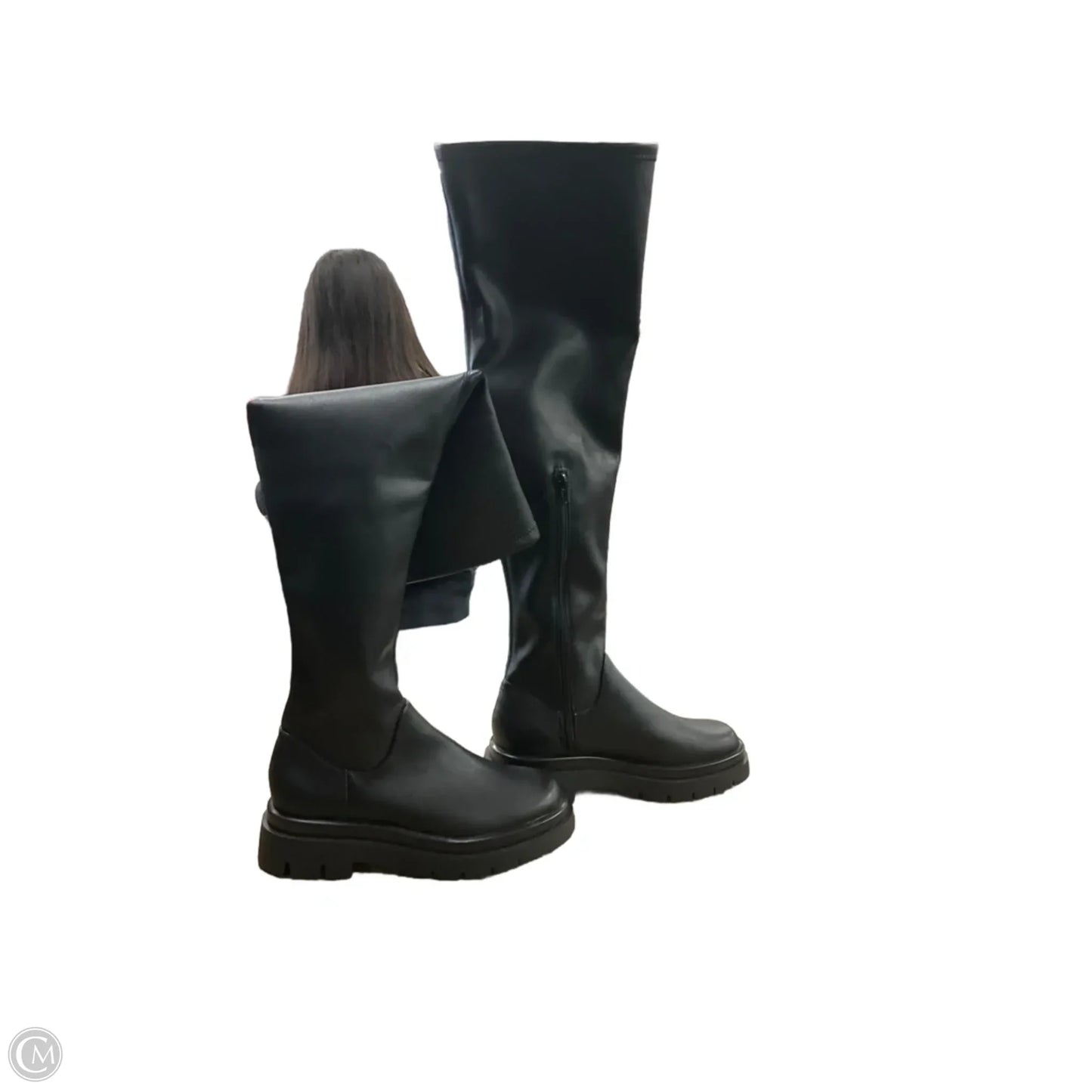 Boots Knee Heels By Steve Madden In Black, Size: 8