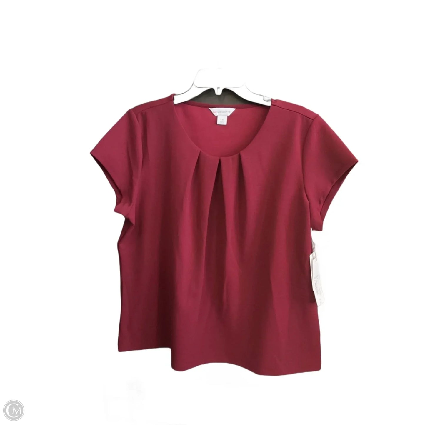 Top Short Sleeve Basic By Liz Claiborne In Red, Size: Xxl