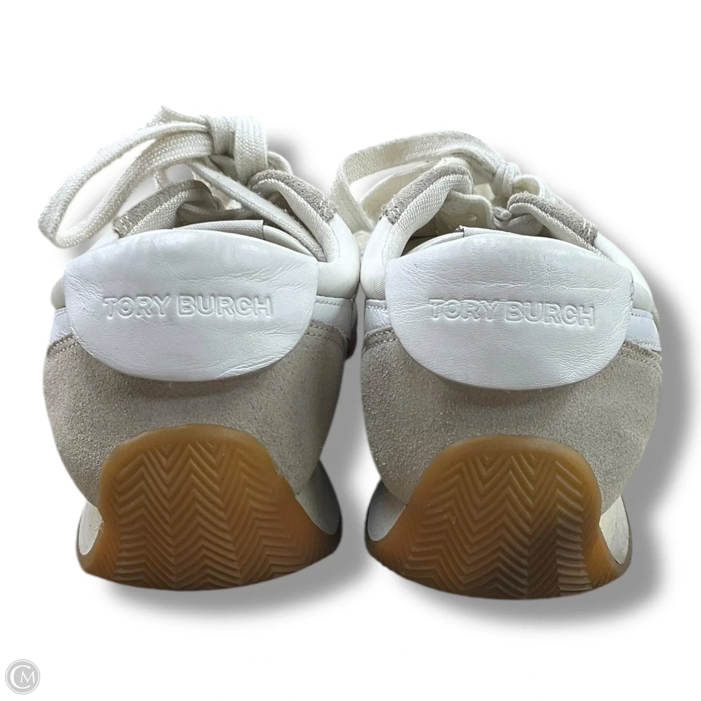 Shoes Designer By Tory Burch In Tan & White, Size: 8