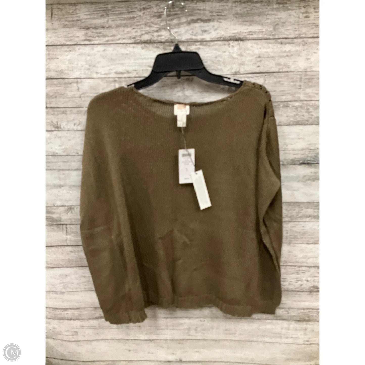 Sweater Short Sleeve By Chicos In Brown, Size: M