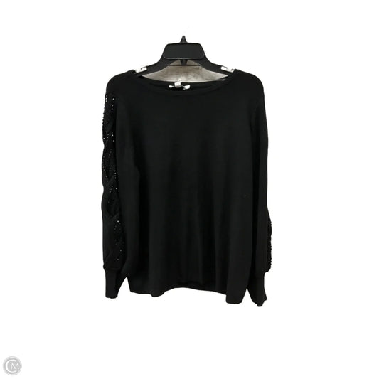 Top Long Sleeve By Chicos In Black, Size: L