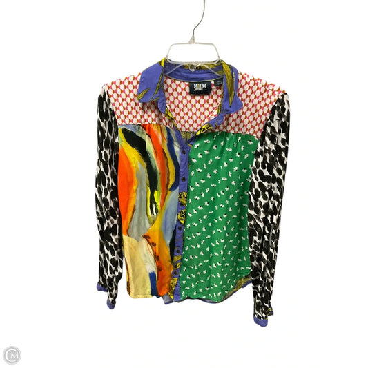 Blouse Long Sleeve By Maeve In Multi-colored, Size: S