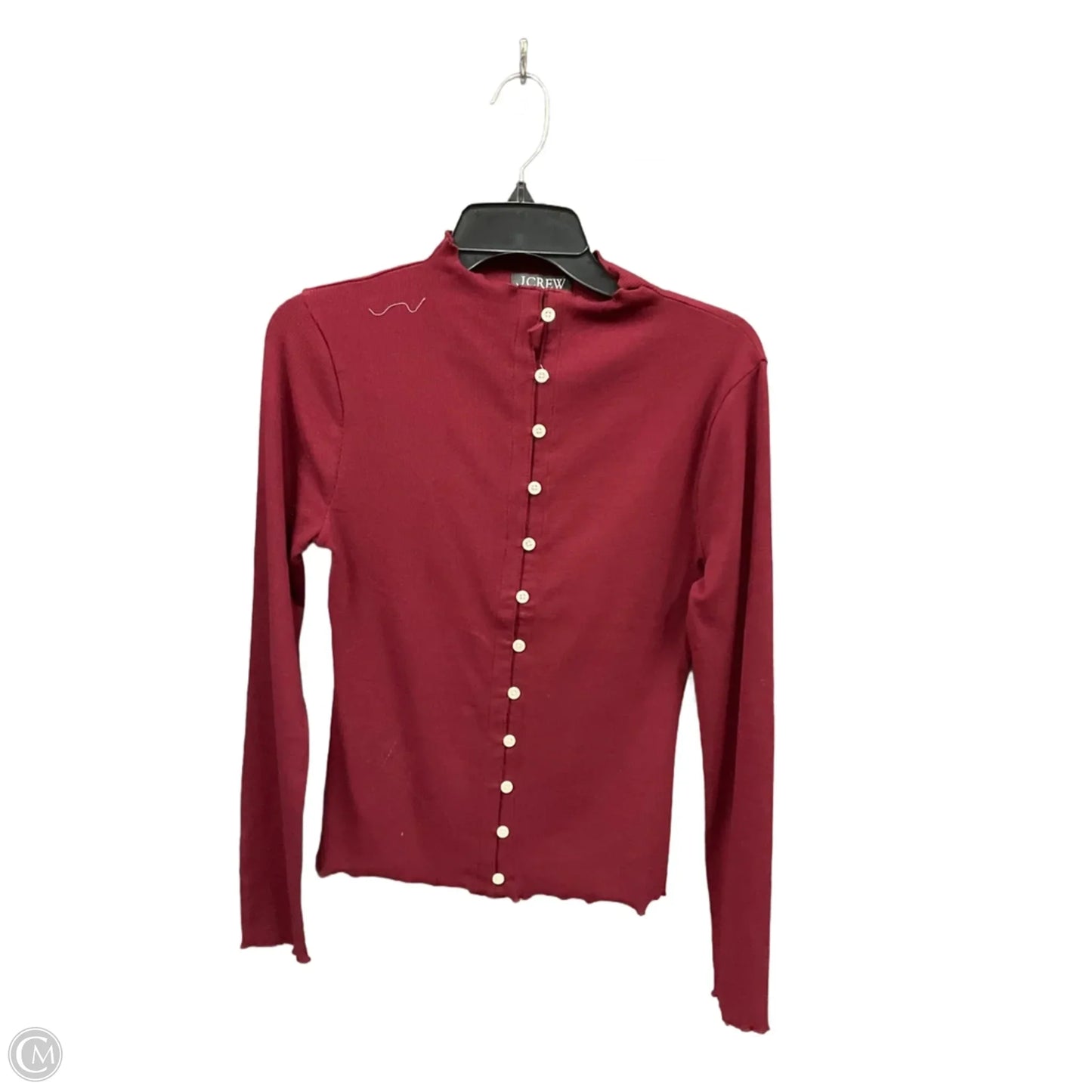 Top Long Sleeve Basic By J. Crew In Maroon, Size: M