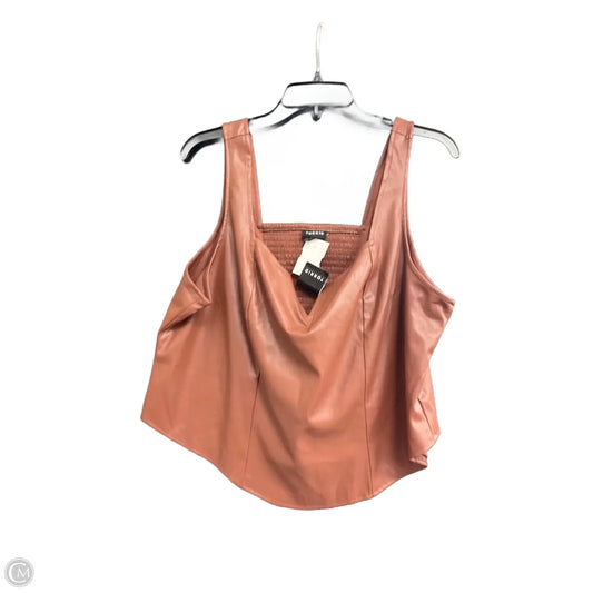 Top Sleeveless Basic By Torrid In Brown, Size: 1x