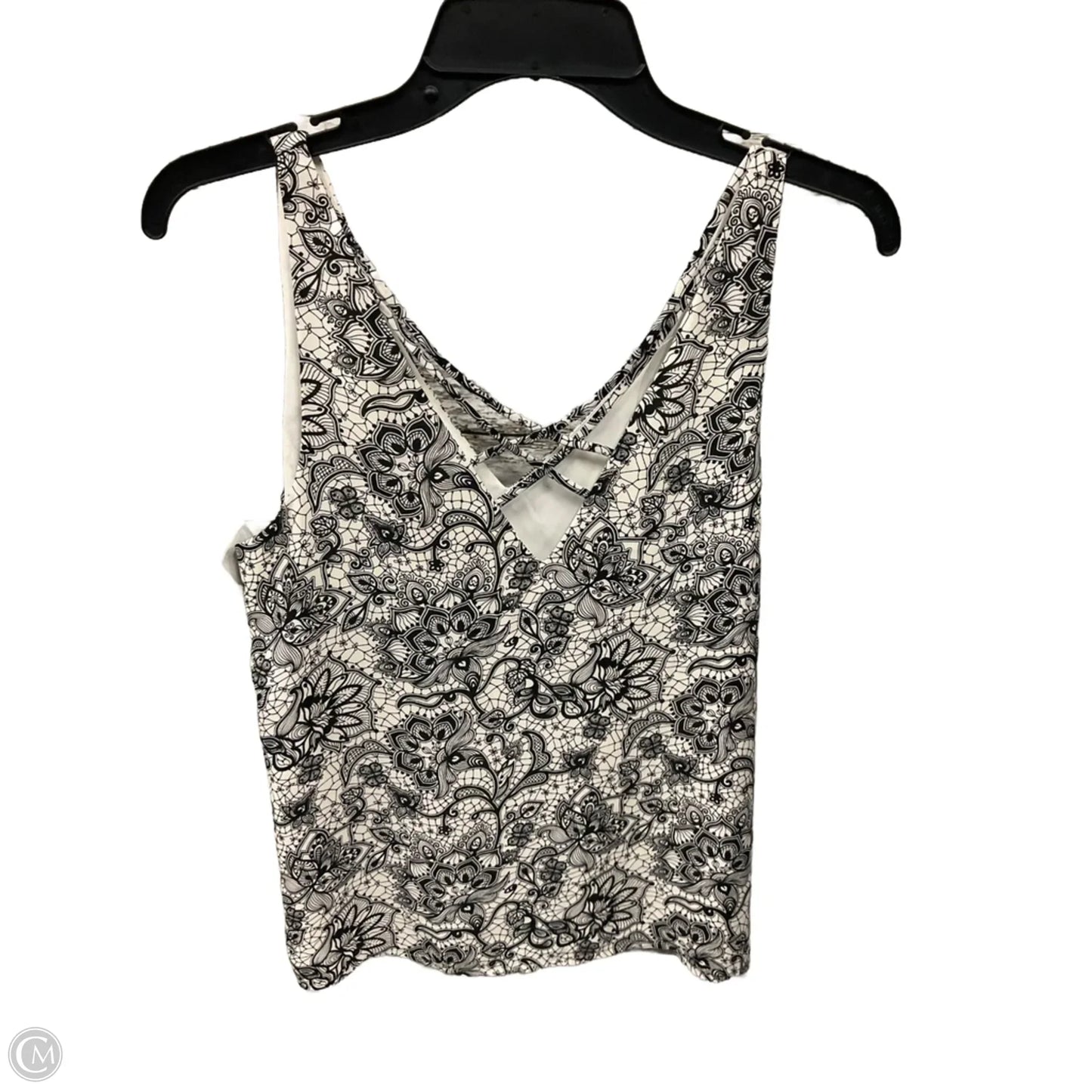 Top Sleeveless By Express In Black & White, Size: S