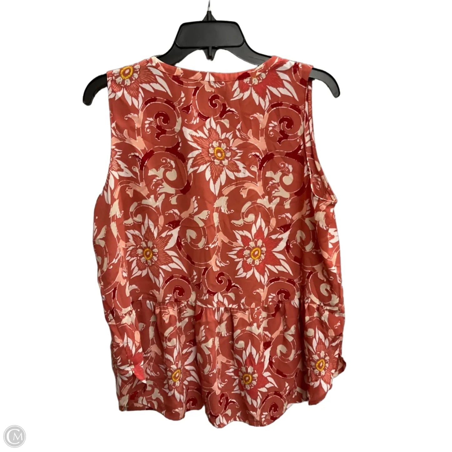 Top Sleeveless By Loft In Floral Print, Size: M
