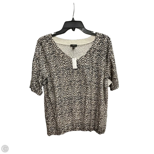 Top Short Sleeve By Talbots In Animal Print, Size: Xl