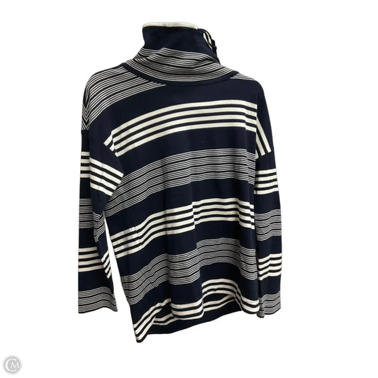 Top Long Sleeve By Talbots In Striped Pattern, Size: L