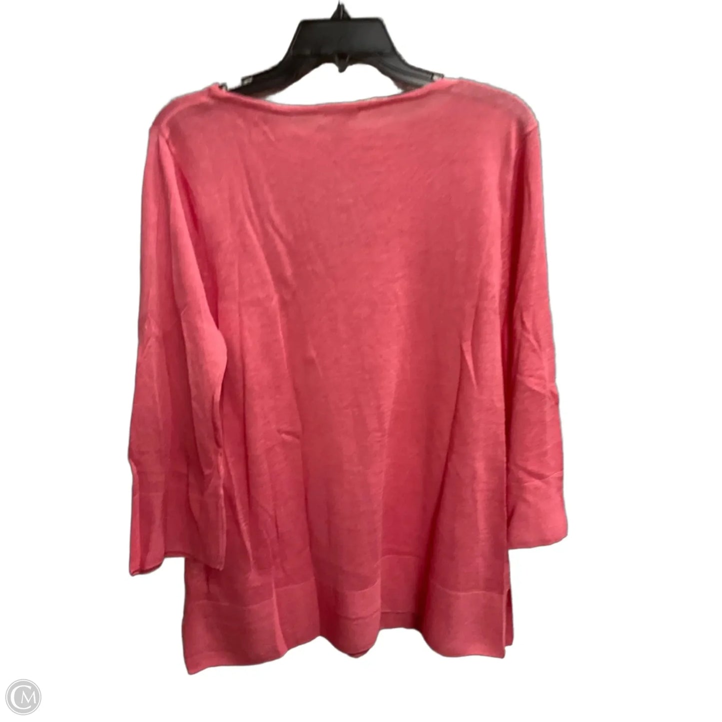 Top 3/4 Sleeve Basic By J. Jill In Pink, Size: L