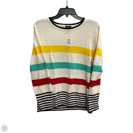 Top Long Sleeve By Talbots In Striped Pattern, Size: Lp