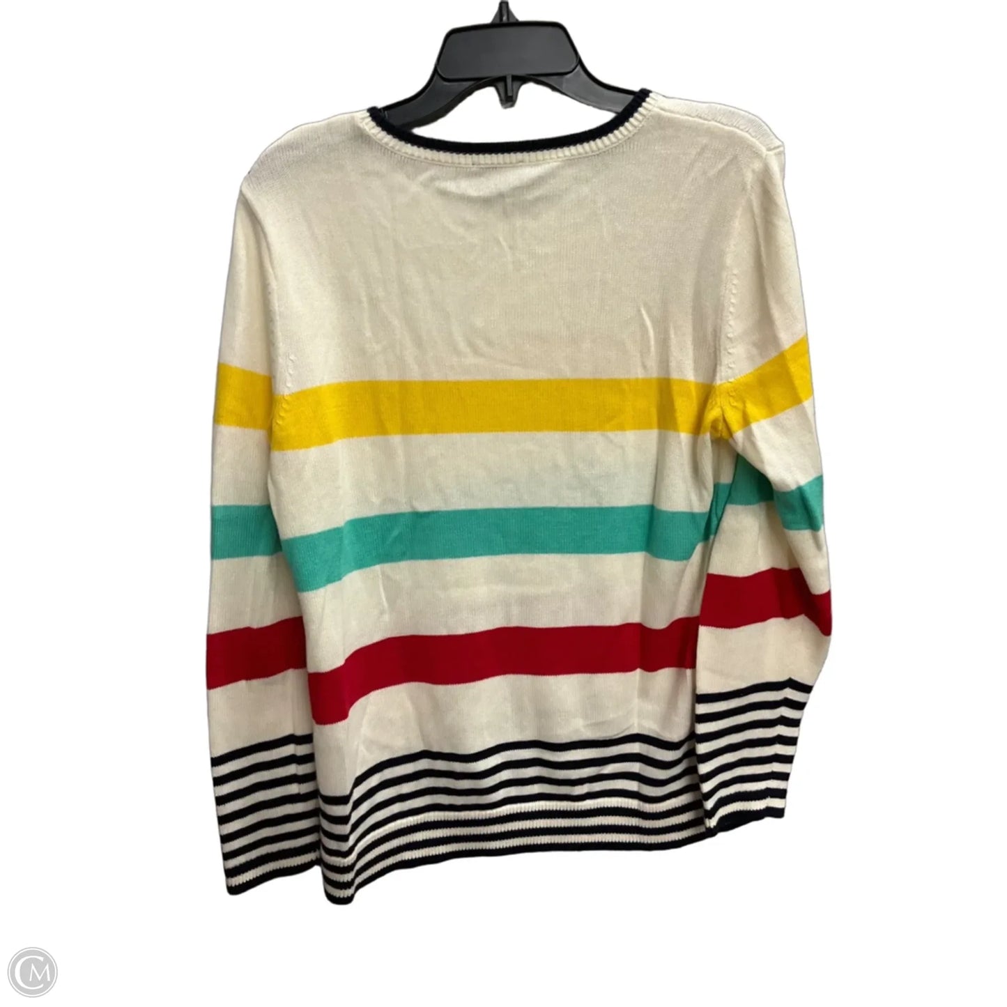 Top Long Sleeve By Talbots In Striped Pattern, Size: Lp